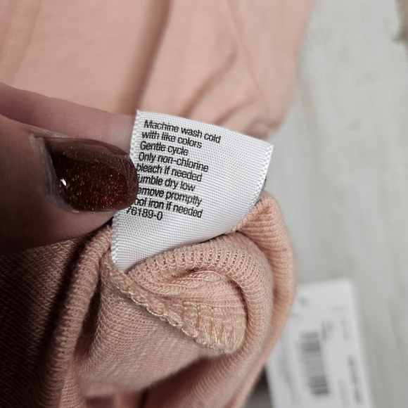 Flirtitude Peach Crop Top Short Sleeve NWT Women's Size Large - Picture 9 of 11